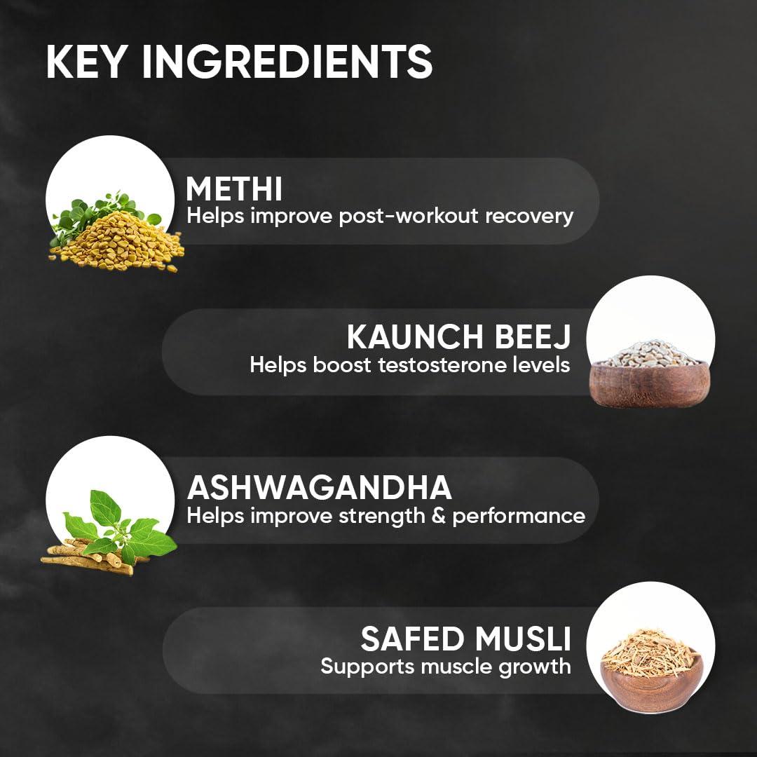 Dr. Vaidya's Dr. Vaidya\'s Herbobuild Capsules | Ayurvedic Muscle & Mass Gainer For Enhanced Stamina & Peak Fitness | (30 Capsules Each) Pack of 4