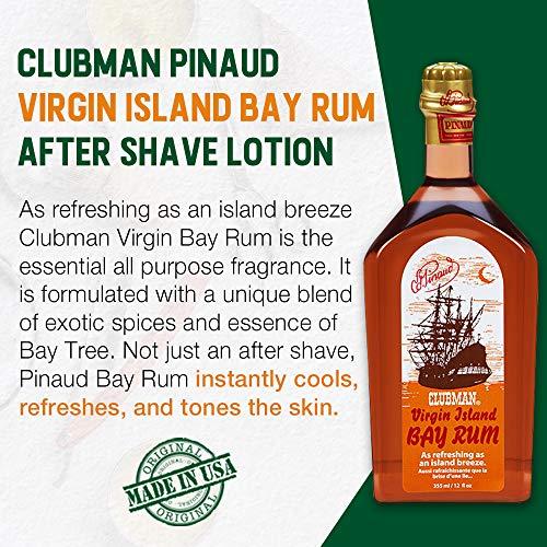 CLUBMAN Pinaud Clubman Clubman Pinaud Virgin Island Bay Rum, 12 Ounce