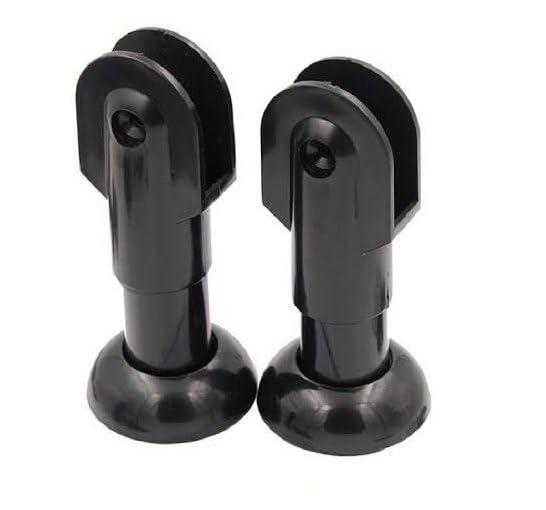 Generic Generic Toilet Partition Leg, Black, T Shape, Nylon, 2 Pcs, Medium (17.5 cm height, 1.2 thickness), Modern, Toilet Partitions