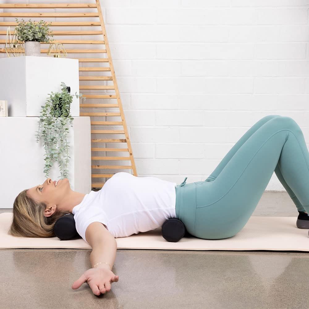 FITCOZI Fitcozi 2 Pack Foam Rolls Intended for Egoscue Exercise Posture Cervical Neck Back Lumbar Support Workouts Sweat Proof and Washable Equipment (Foam Roller Red)