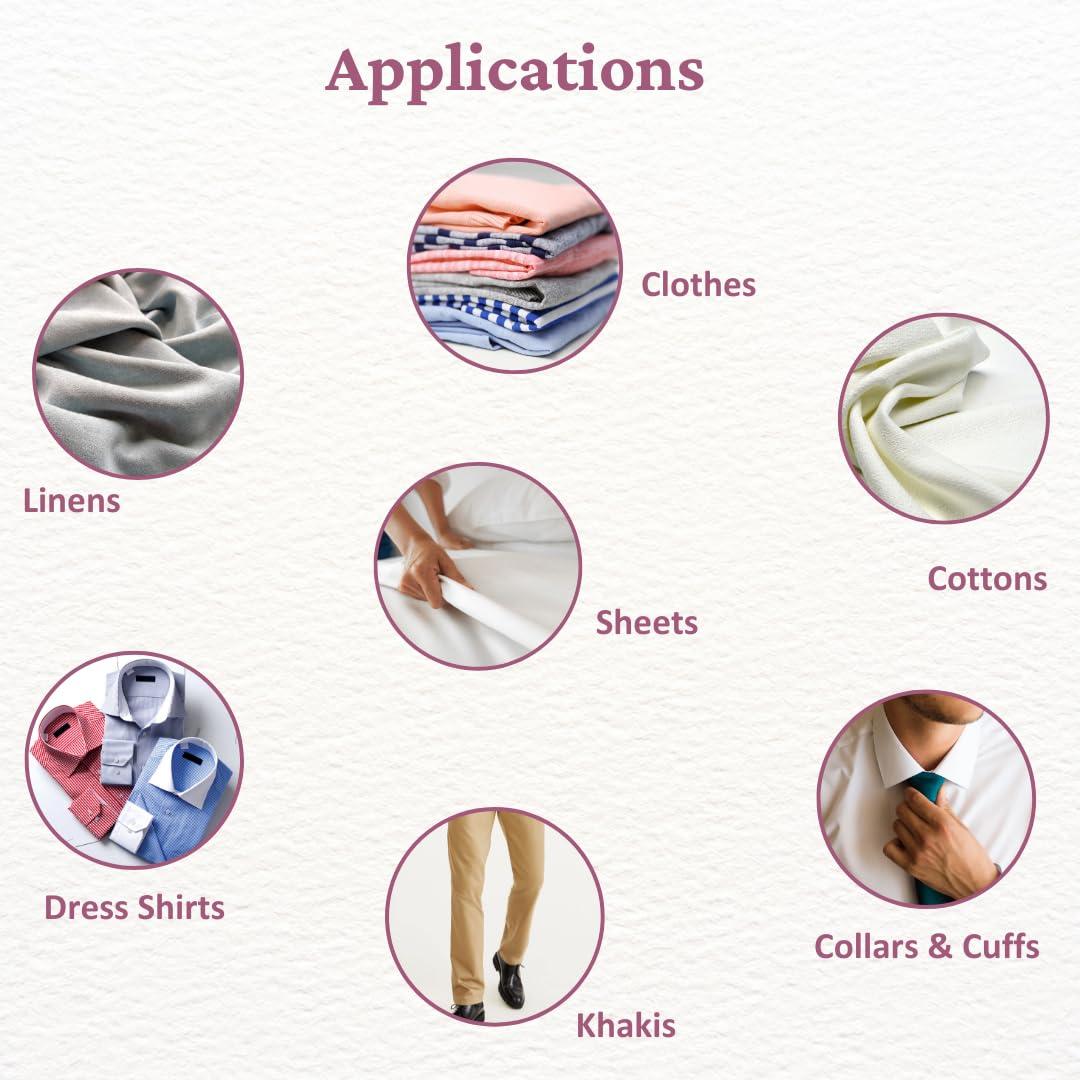 URBA Urba Starch and Iron Spray 500 ml | Starch Spray for Ironing Clothes | Easy Ironing & Crease Removal | Top-Rated Ironing Spray for Smooth Finish | Get Wrinkle-Free Clothes Instantly