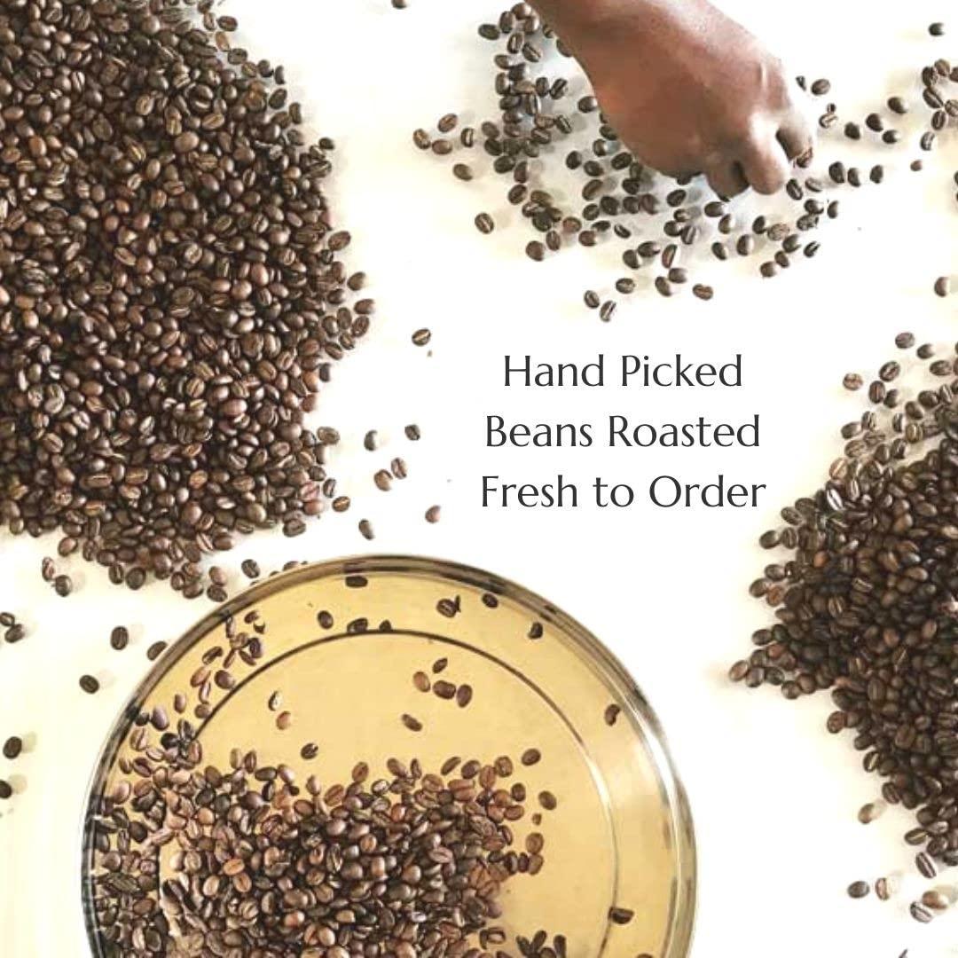 Nandan Coffee Nandan Coffee Organic Roasters Espresso Medium-Dark Roast Arabica Robusta Blend Coffee Powder, 250gms - Perfect for Stovetop Espresso Machine