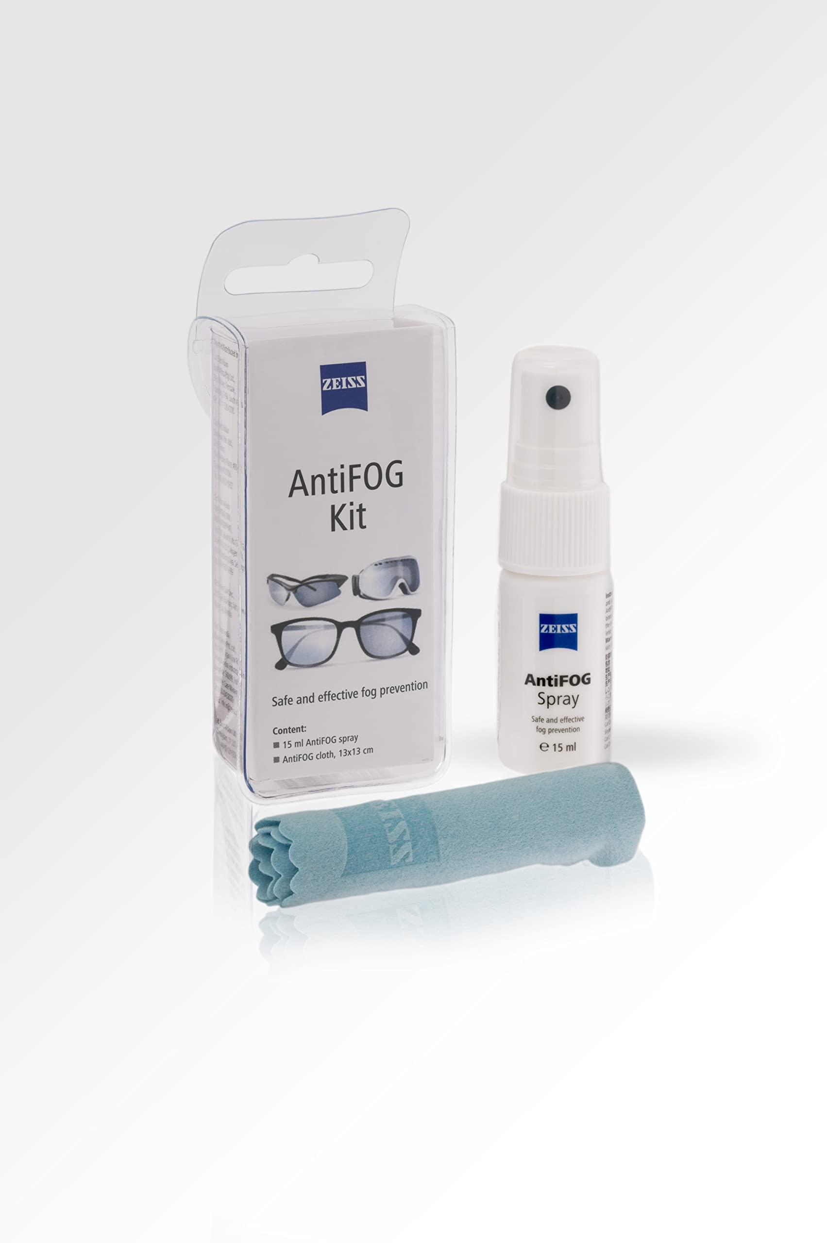 Zeiss ZEISS AntiFOG Kit 30ml - Pack of 1 | Fog-Free Lens for up tp 72 hours | Ideal for Spectacles, Eyeglasses, Sunglasses, Camera Lenses, Bike Visors, Car Mirrors, Windshields, and Swim Goggles