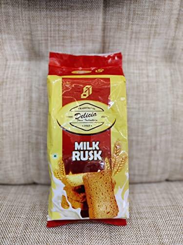 Generic Delicia Food Industries Milk Rusk,220gm (Pack of 5)