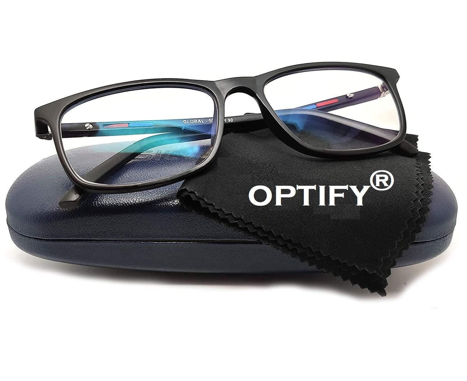 Optify Optify Blue Ray Power Spectacles with Anti-glare UV by Computer Tablet Laptop Mobile (Unisex) (2.0)