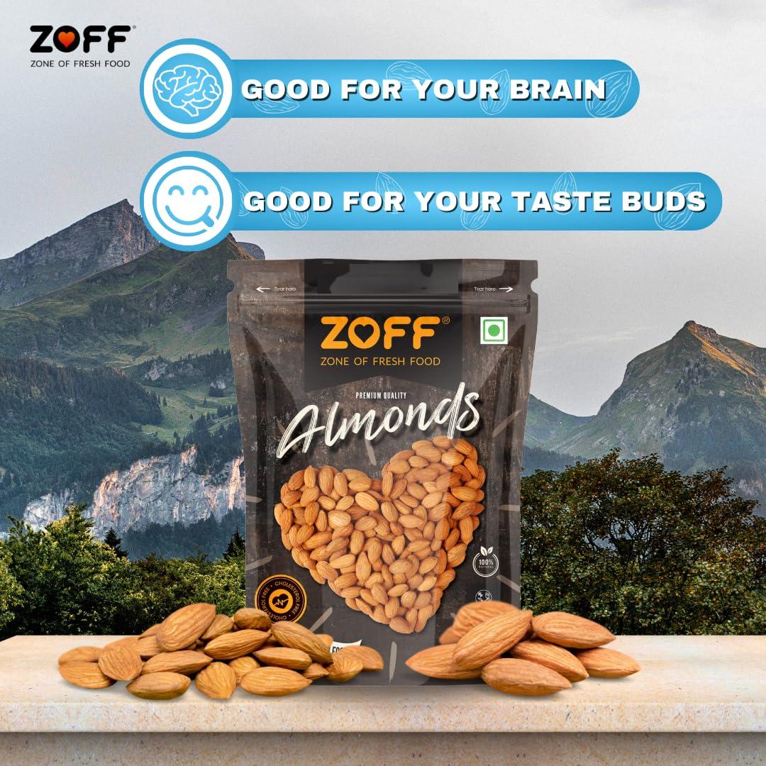 Zoff Zoff Premium Dry Fruits Combo Pack: Almonds & Raisins | Combo of 2*250g Each | Perfect Blend of Badam and Kishmish | Total Net weight 500g