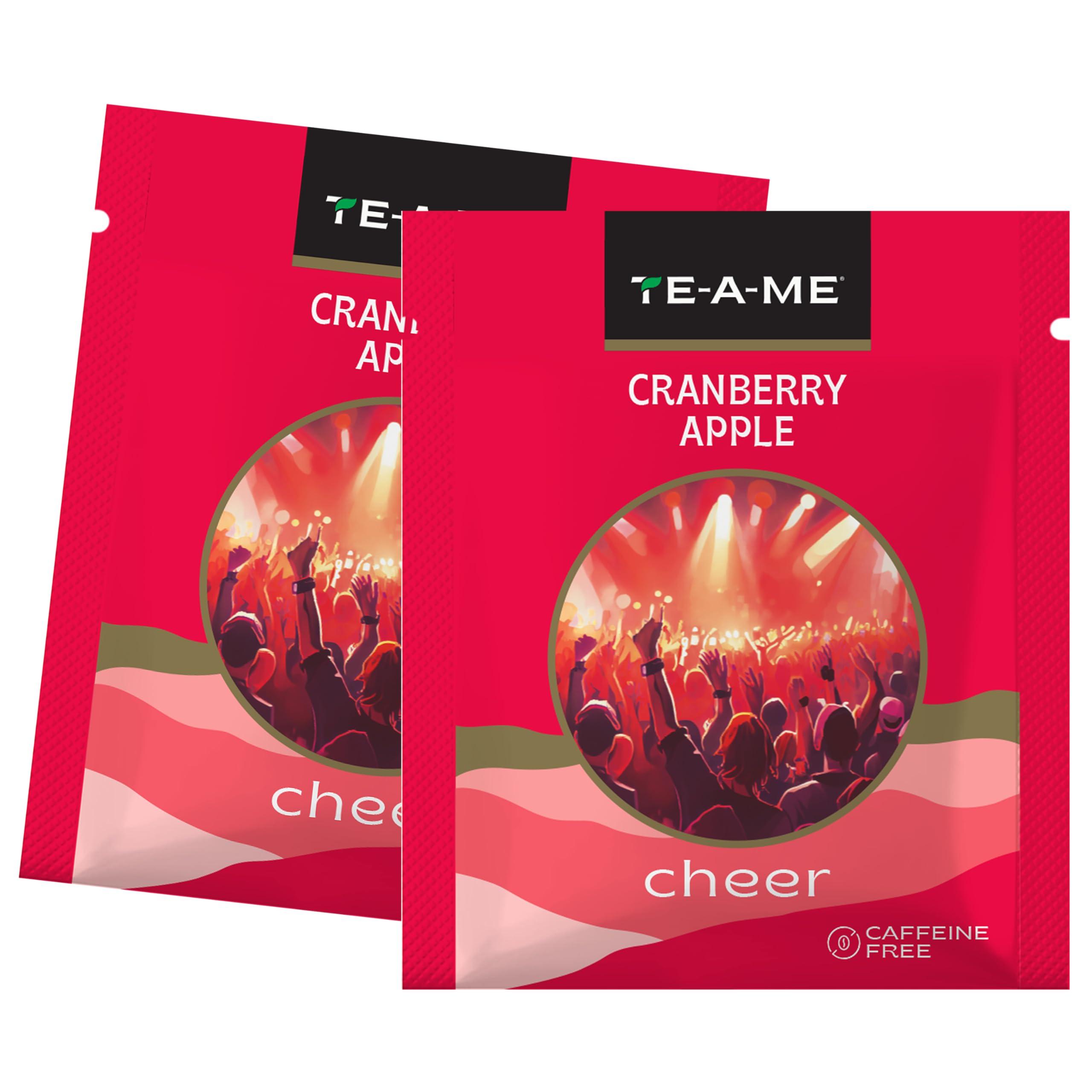 TE-A-ME TE-A-ME Cranberry Apple Fruit Tea Bags|A Fruity Symphony Of Apple, Rosehip With Added Flavours|100% Caffeine Free|50 Cranberry Apple Tea Bags (2 Boxes X 25 Tea Bags = 50 Tea Bags) - Hibiscus
