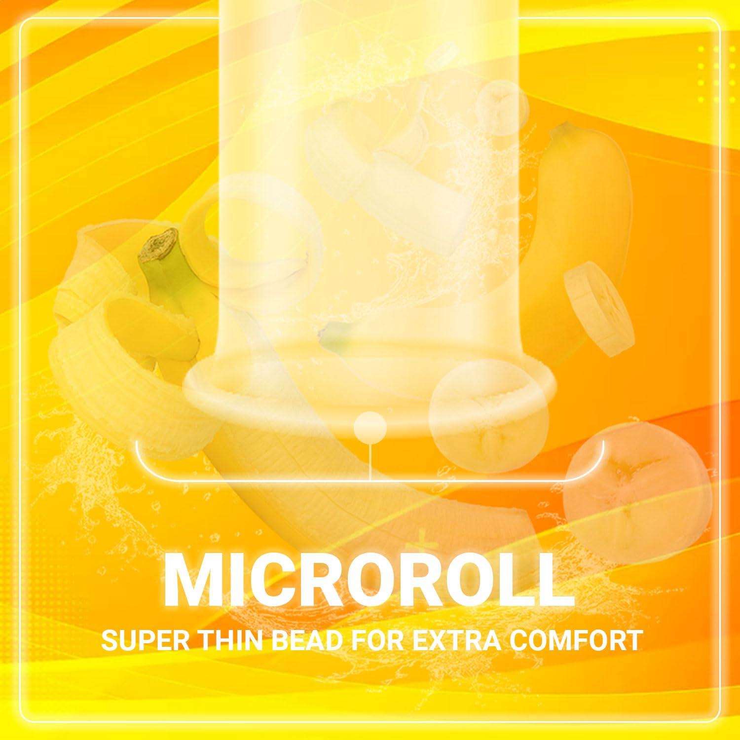 NOTTY BOY NOTTY BOY Banana Flavoured Condom For Men | Extra Thin Latex, Added Lubrication For More Comfort - 15 Units (Pack of 5)