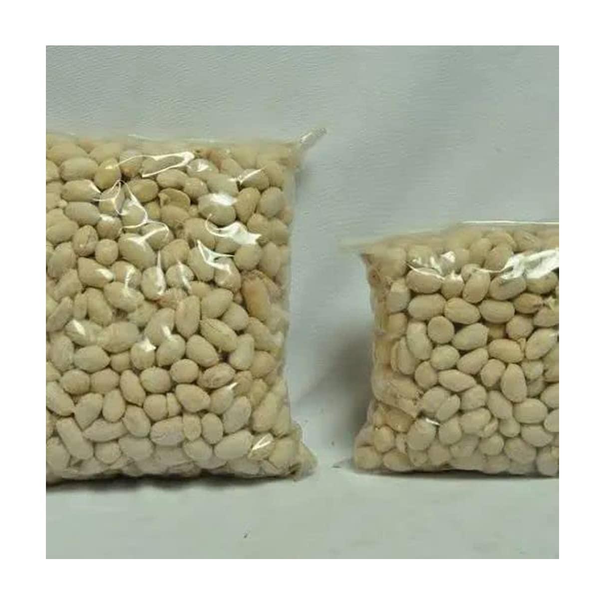 Avenn Avenn Jumbo Salted Peanuts | Gujrat Special Roasted Mungfali | Jumbo Groundnut Singdana Seed | Salted Sing with Husk | Fresh Grade A Bharuch Khari Sing Skin Removed (Peeled Skin, 600 GM)