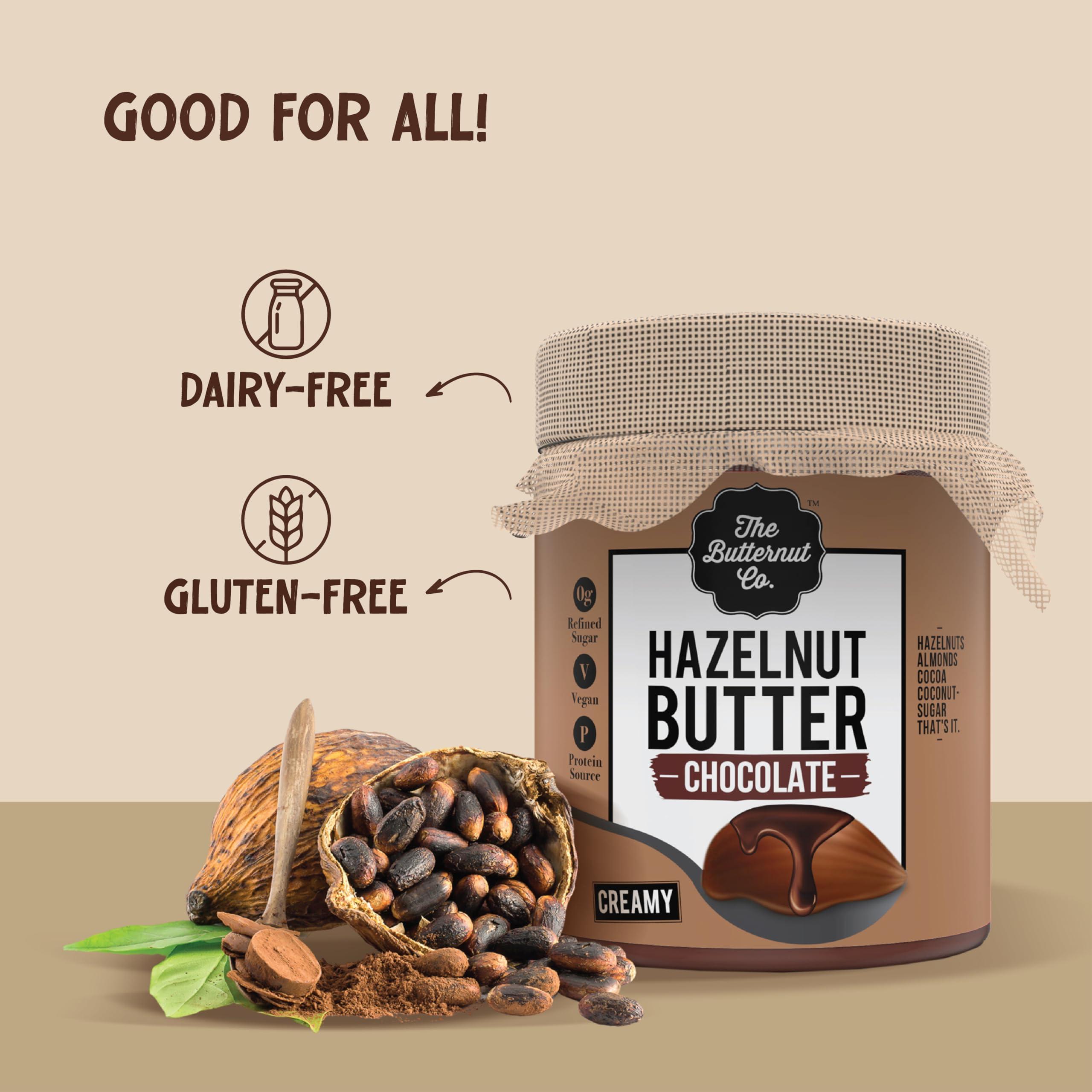 The Butternut Co. The Butternut Co. Chocolate Hazelnut Spread, 200 gm (No Refined Sugar, Vegan, No Preservatives)