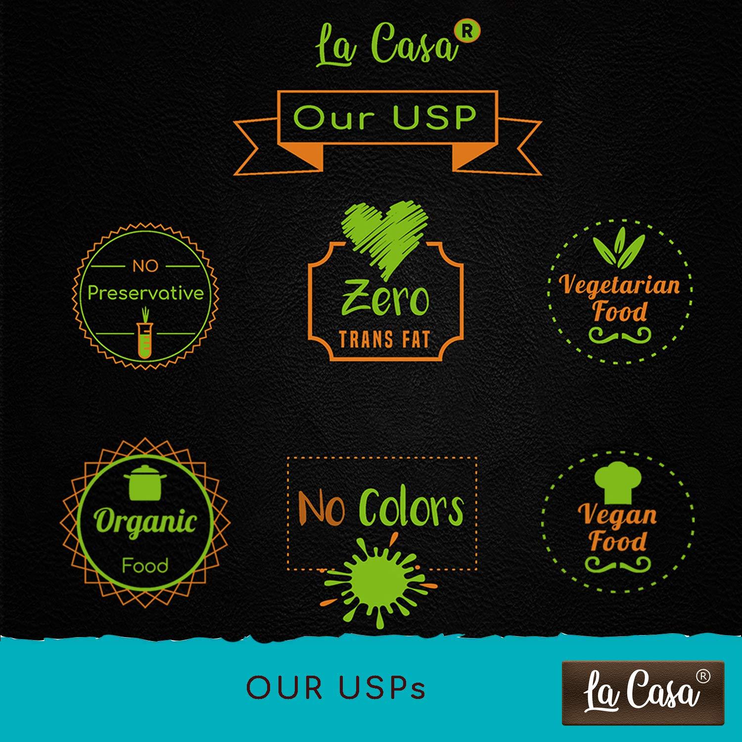 La Casa La Casa Sugar-Free Hazelnut Chocolate Spread | Stevia Based | All Natural | Combo of 2 | 2x350g |