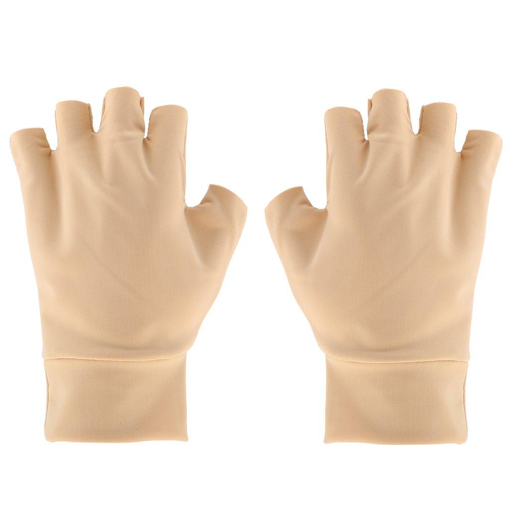 Magideal MagiDeal Magnetic Anti Arthritis Health Compression Gloves Fingerless Glove