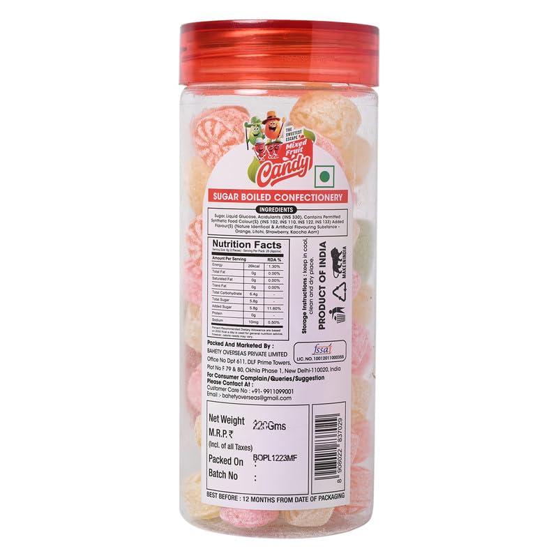 CHECKMATE CHECKMATE MIX FRUIT FLVR SUGAR BOILED CANDIES 220GM