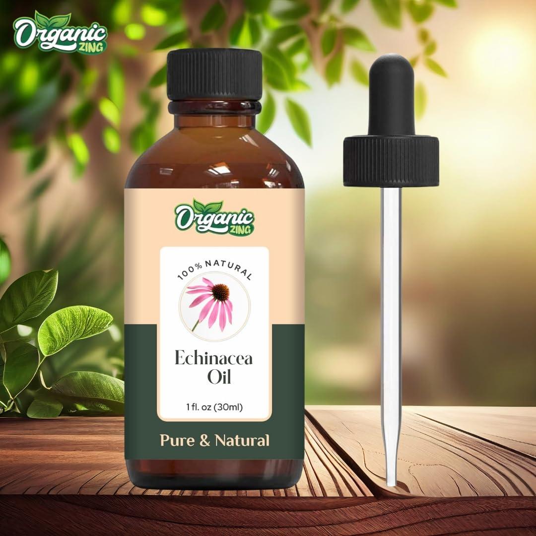 ORGANIC ZING Organic Zing Echinacea (Echinacea angustifolia) Oil | Pure & Natural Carrier Oil for Skincare and Hair Care - 30ml/1.01fl oz