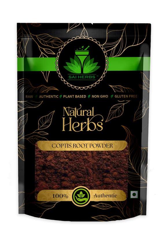SAI HERBS SAI HERBS Coptis Root Powder - Coptis Chinensis Powder - Huang Lian Powder - Goldenthread Powder - Longevity Powder - Pure & Natural (500 Grams)