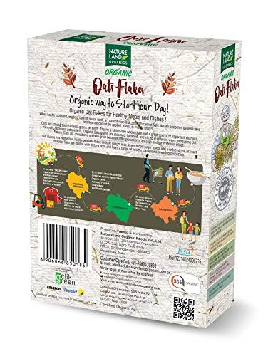 NATURELAND ORGANICS Natureland Organics Oat Flakes 250 Gm (Pack of 2) - Healthy Organic Oats