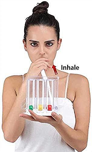 ACS ACS spirometer for Lungs Breathing Exercise | Respiratory Exerciser | 3 Balls Incentive Respirometer With Air Filter and Precise Inhalation Valve | Washable, Hygienic and Detachable