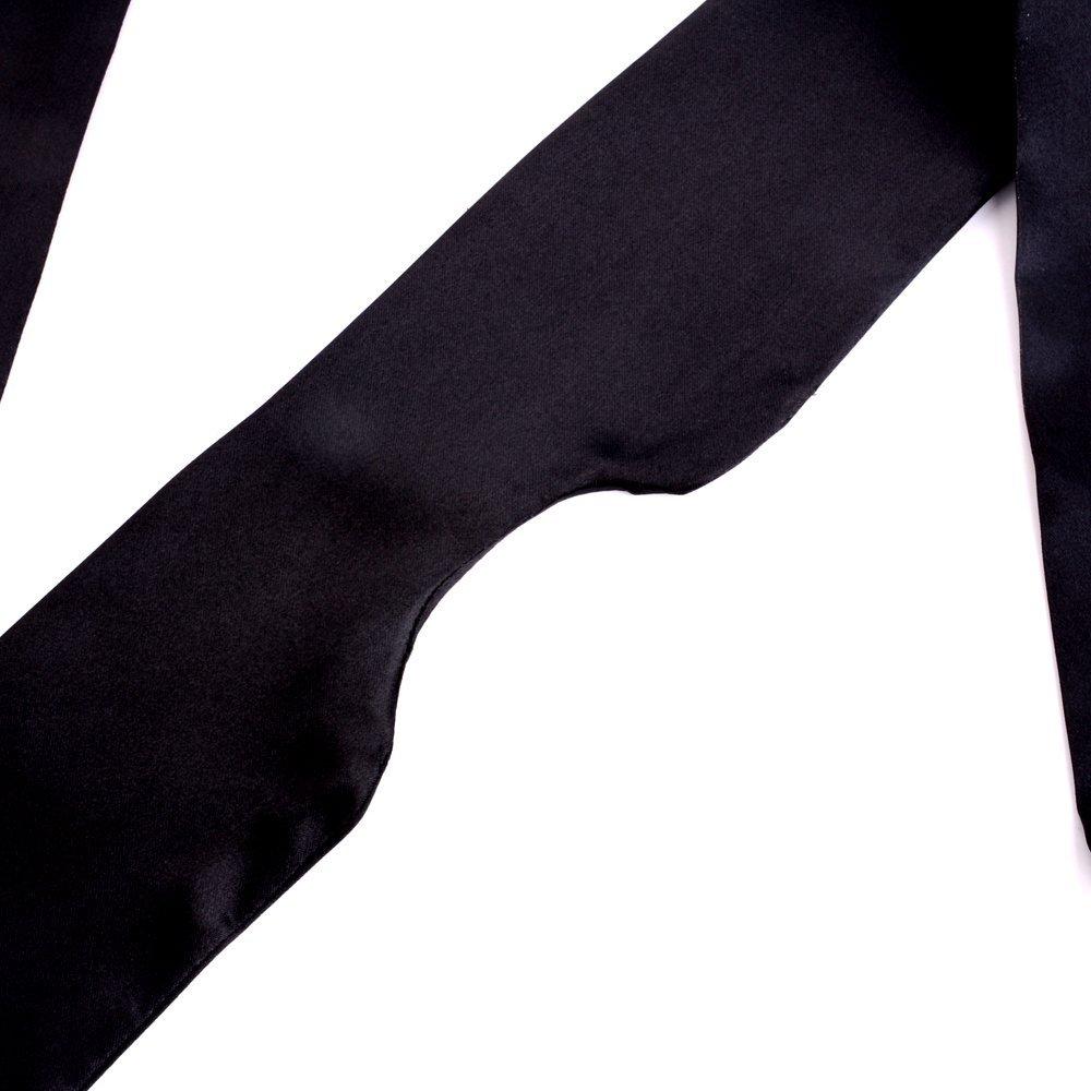 JISEN JISEN Silky Satin Eye Mask Cover Band Sleeping Blindfold with Nasal Type Black