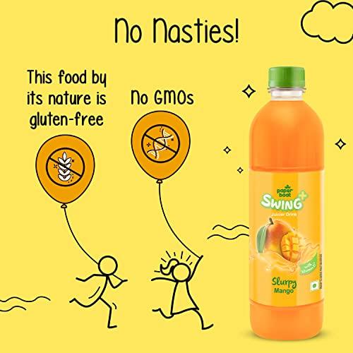 Paper Boat Paperboat Swing Slurpy Mango Juice with Vitamin D, 600 ml Each - Pack of 6