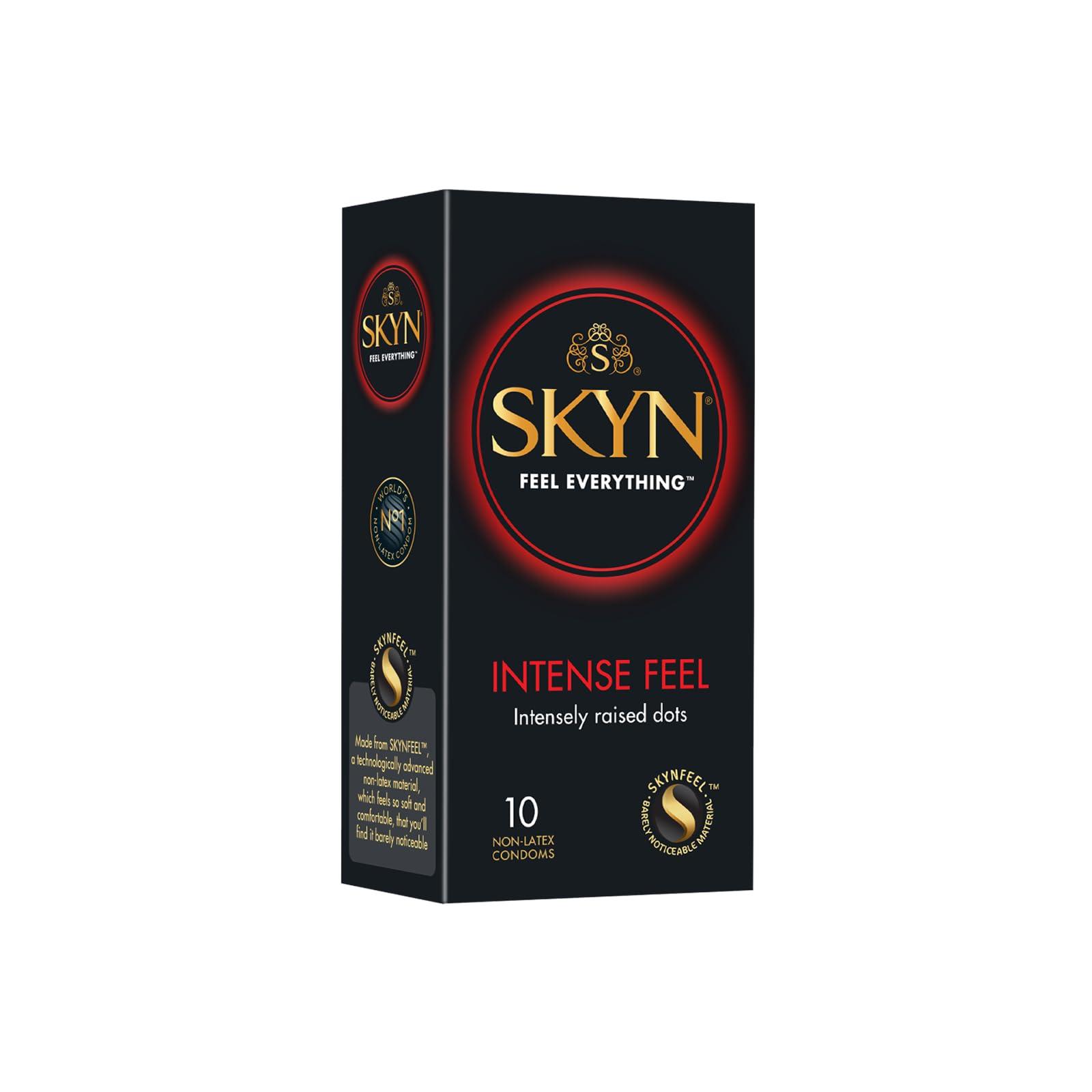 SKYN SKYN Intense Feel Super Dotted Condoms for Her (10 count) and SKYN Elite ultra thin and ultra soft premium condoms (9 Count) Pack of 19 condoms | Feel Everything | Latex Free