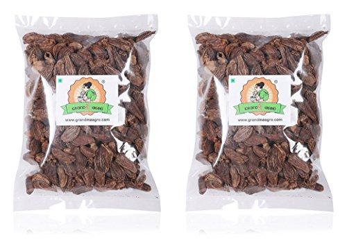 Grandmaa Agro Grandma Agro Black Cardamom, 400 Grams (200g + 200g) (Pack of 2)