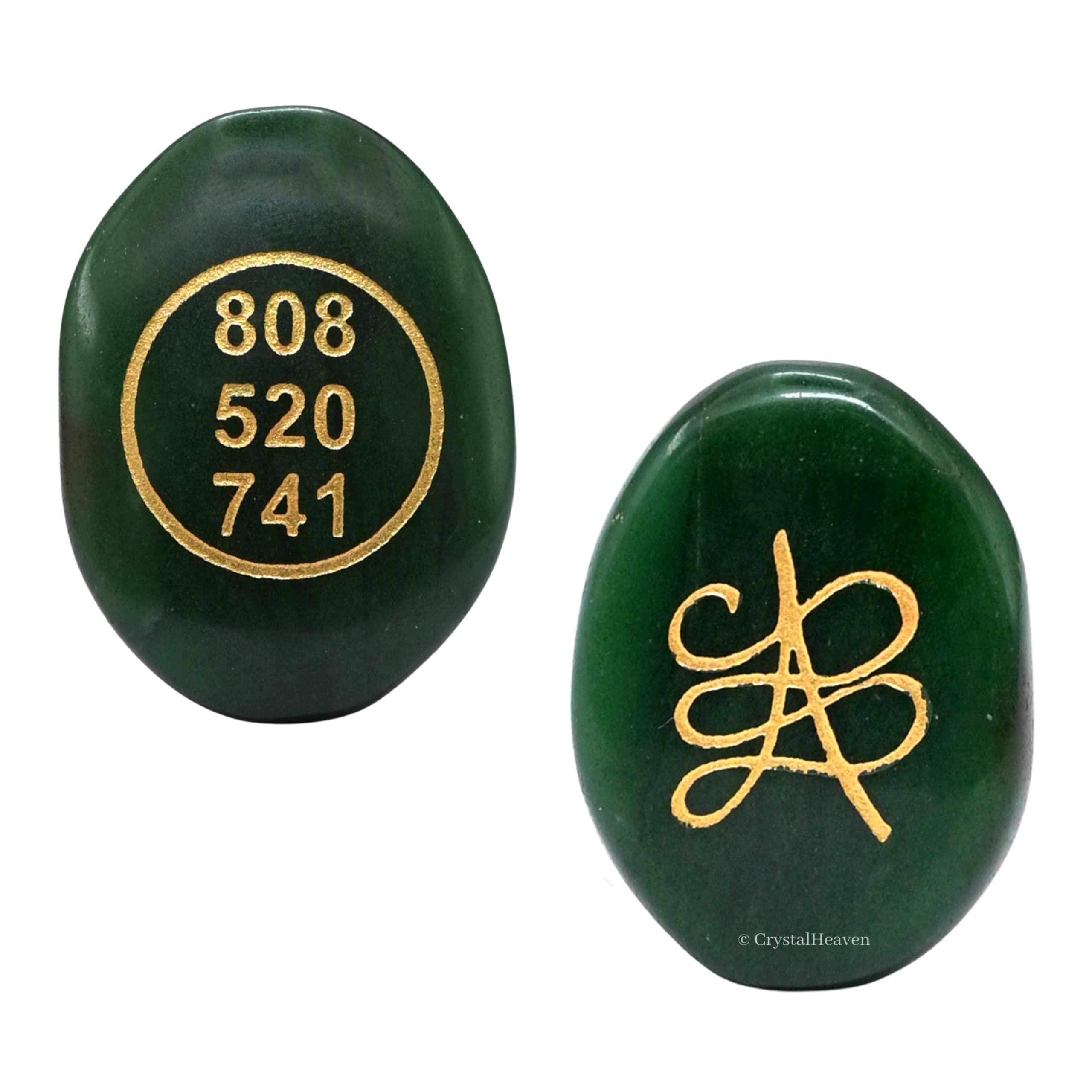 Certified Green Zibu Symbols Crystal for Crystal Heaven