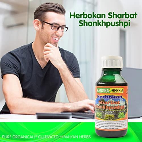 Kangra Herb Kangra Herb Herbokan Sharbat Shankhpushpi 500ml, 100% Pure Organically Cultivated Himalayan Herbs Promote Proper Liver Functioning and Other Digestive Problems