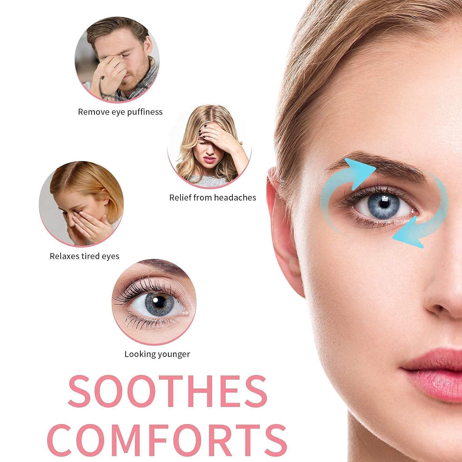 Cazuela Cazuela Cooling Gel Ice Eye Mask, Reusable Hot Cold Pack Compress for Stress Relief, Headaches, Migraines, Puffiness, Dark Circles, Puffy Eye, Eye Bags, Dry Eyes (Multi Color) (Pink Mask)