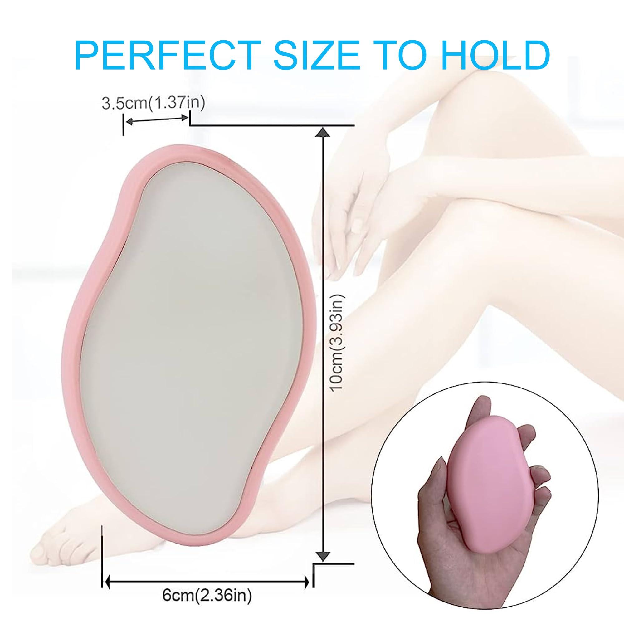 Crystal Shaver Crystal Hair Eraser, Painless Exfoliation Bleame Hair Removal Tool for Men Women, Soft Smooth Silky Skin, Magic Hair Removal (Pink)