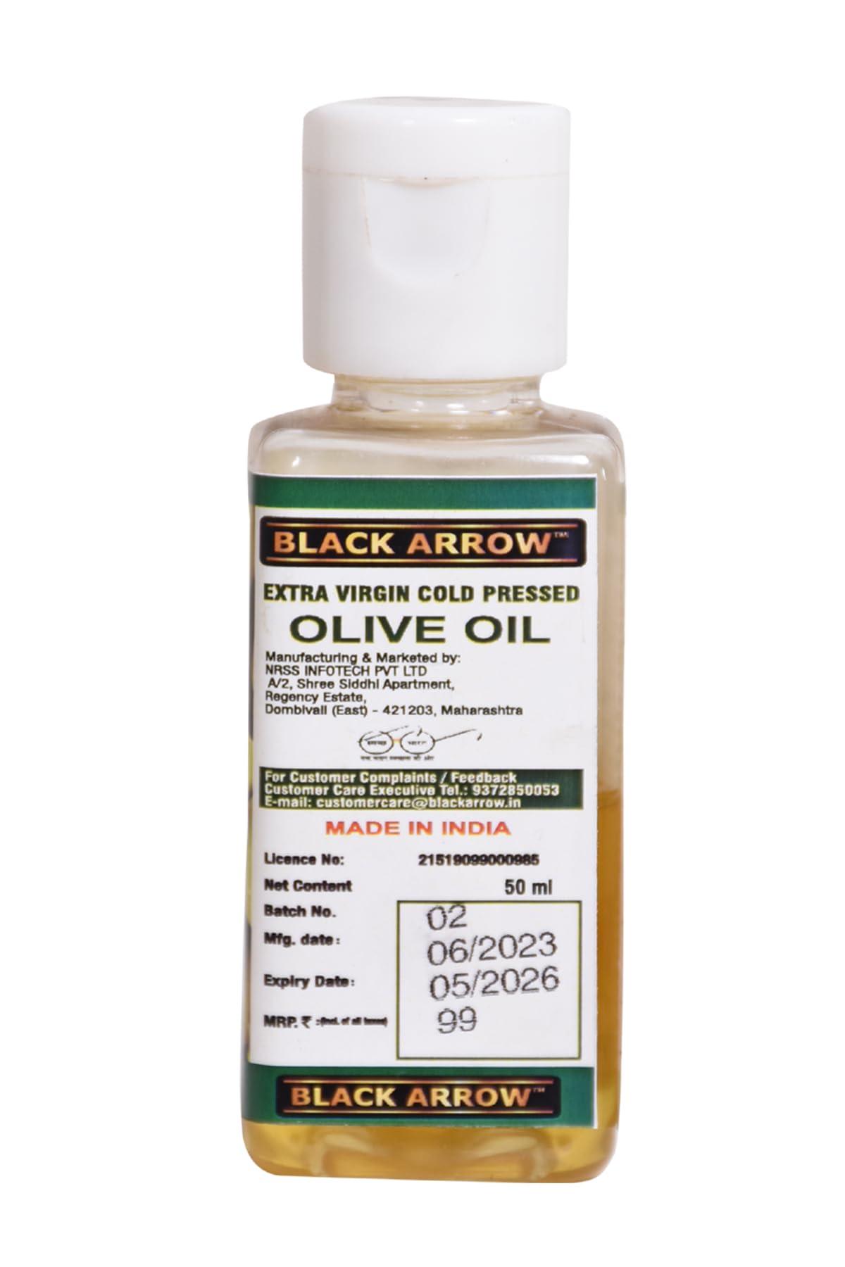 Black Arrow Ayurvedic massage Pain Calm Oil for knee,Joint, & Back pain oil, Free Olive Oil - 50ml + 50ml = 100ml
