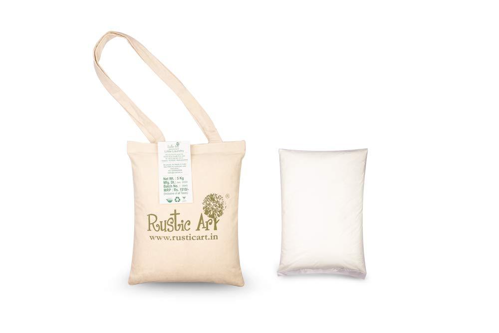 Rustic Art Rustic Art Natural Little Laundry Powder with Neem | Baby & Kids Clothes Laundry Powder | Front & Top Load Machine and Hand Wash | (5 Kg)
