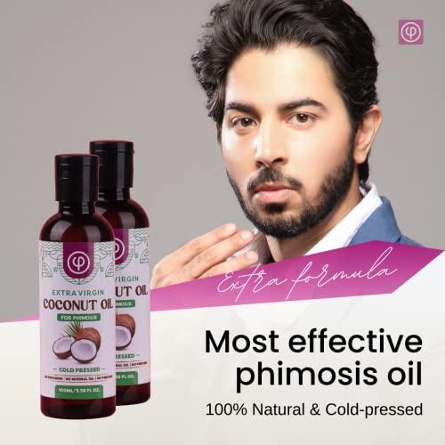 VAJRAANG Vajraang Phimosis oil - Extra virgin Coconut oil for phimosis - 100% Pure, raw, unadultered, made specially for phimosis | Pack of 2 x 100ML