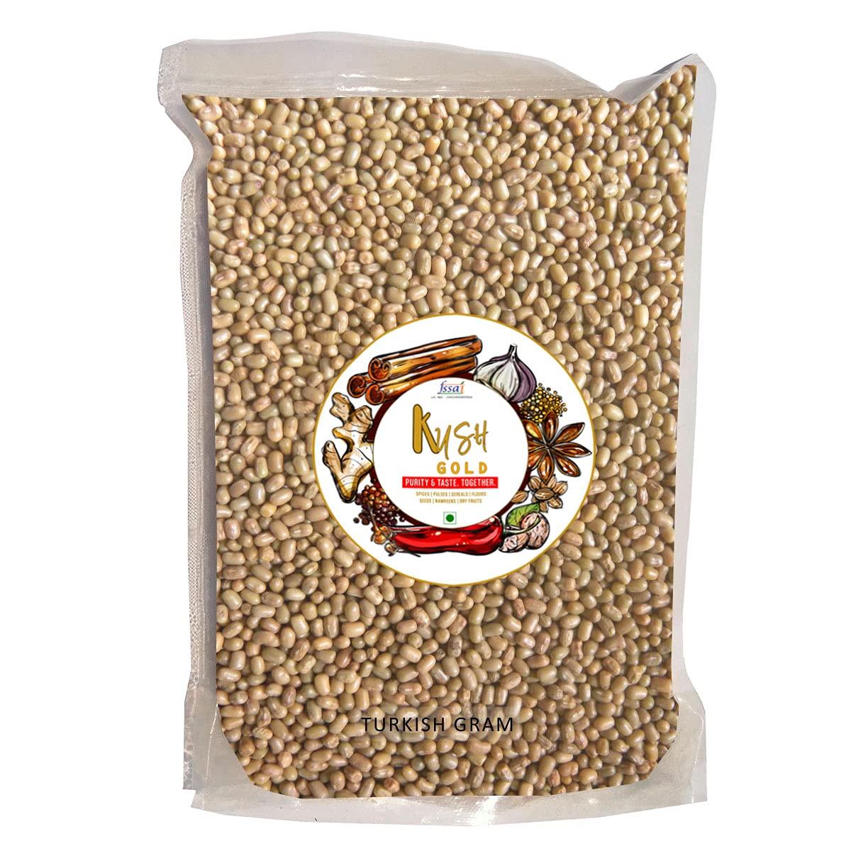 Kush Gold Kush Gold Moth Beans/Mot Dal/Matki/Turkish Gram/Moth Whole - Natural Healthy Pulses (500gm Pack)