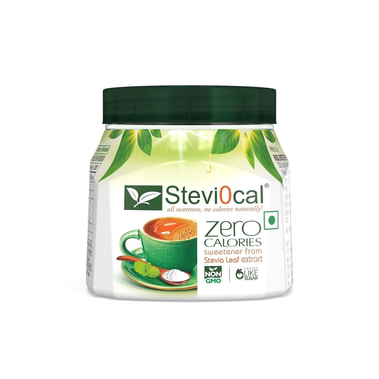 Stevi0cal Stevi0cal Sugar Free Zero Calorie Stevia Sweetener Powder Jar for Diet and Health Management - 200 gm - Pack of One (1 x 200gm)