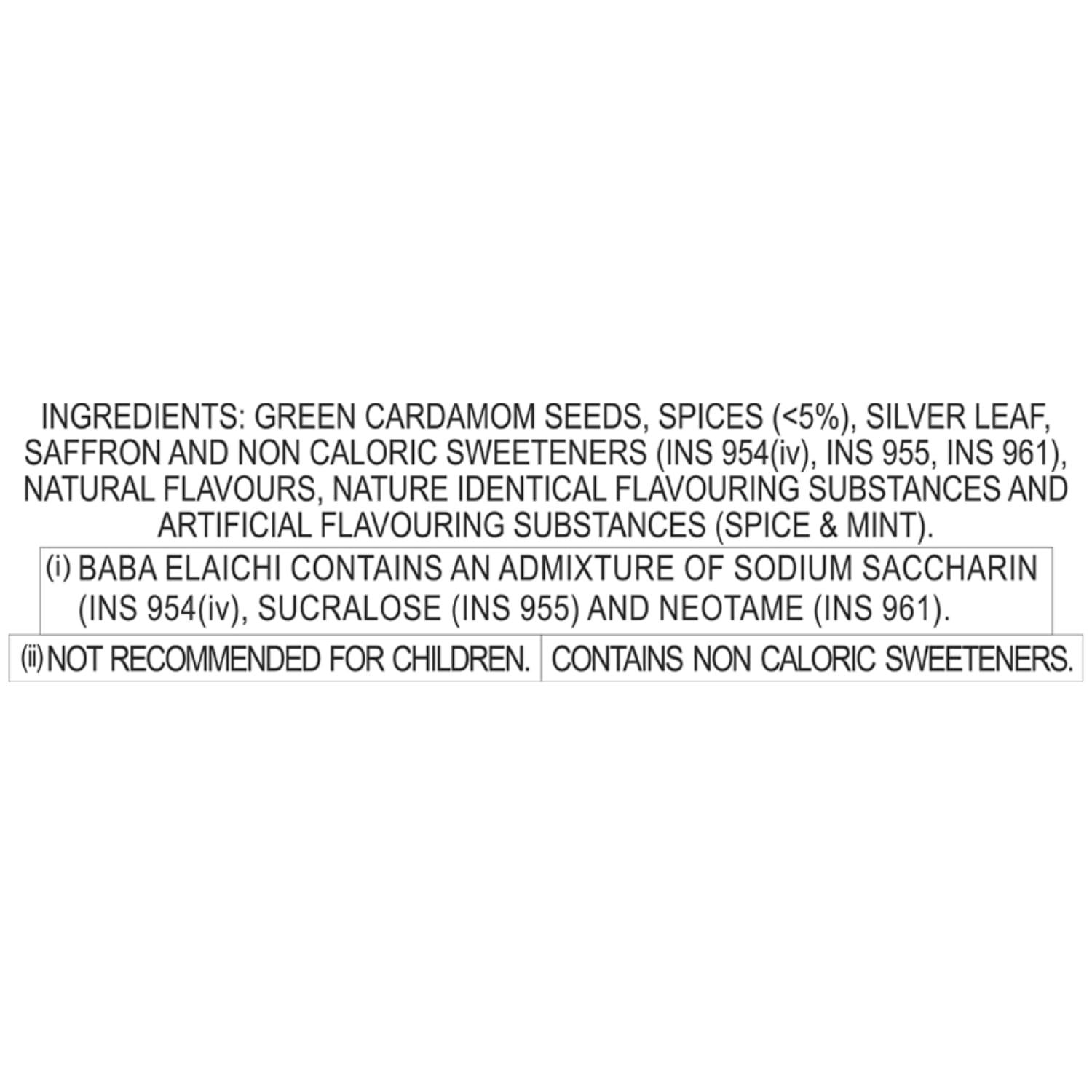 BABA ELAICHI BABA ELAICHI Silver Coated Saffron Blended Elaichi - Refreshing, Exotic And Aromatic Mouth Freshener - 10Gm Tin (Pack Of 1)