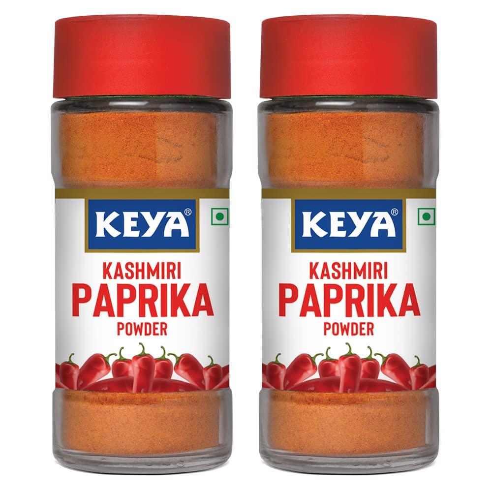 KEYA Keya Kashmiri Paprika Powder | Exotic Spices | 55gm, Pack 2