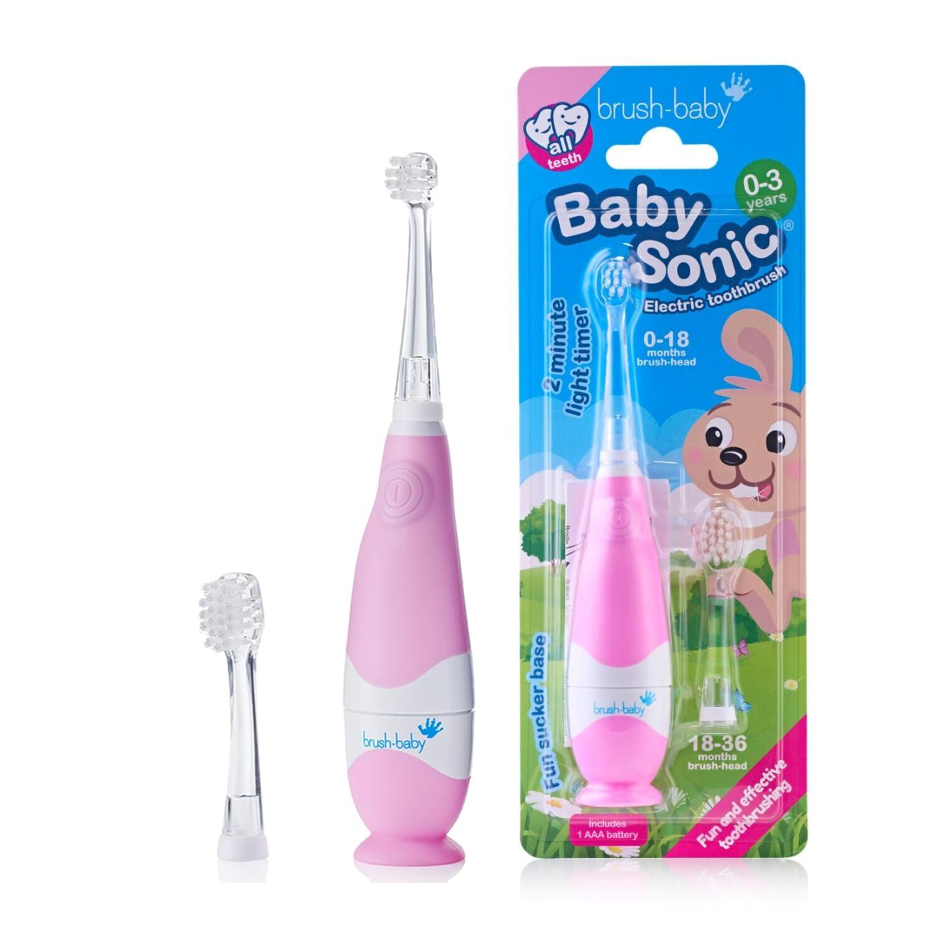 Brush-Baby Brush-Baby BabySonic Electric Toothbrush for 0-36 Months - Pink