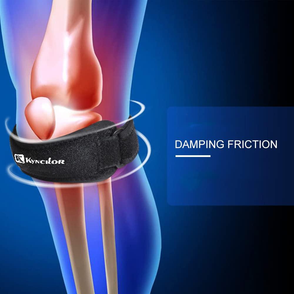 Qunan Qunan Case Pa Adjustable Knee Patellar Tendon Port Band wi Knee Port Port Pad for Outdoor Sports Blue