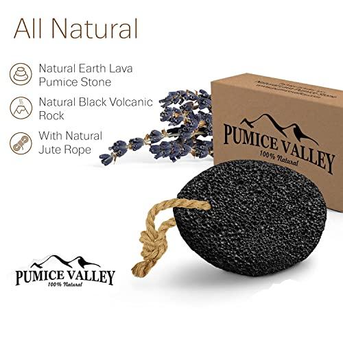 Pumice Valley Black : Pumice Valley - Natural Lava Pumice Stone Black - Callus Remover for Feet Heels and Palm - Pedicure Exfoliation Tool - Remover Toxins - Corn Remover for Foot - Dry Dead Skin Scrub - Health Foot Care