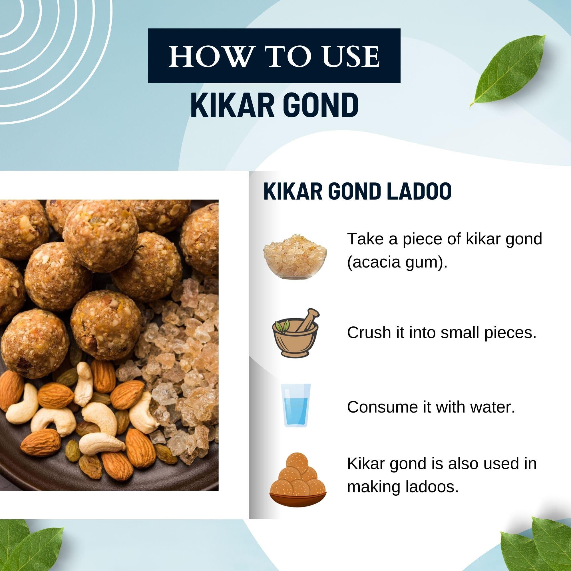BrijBooti BrijBooti Organic Babool Gond For Ladoo -(250 Gr) Kikar Gond - Gum Arabic - Babul Gond - Premium Export Quality