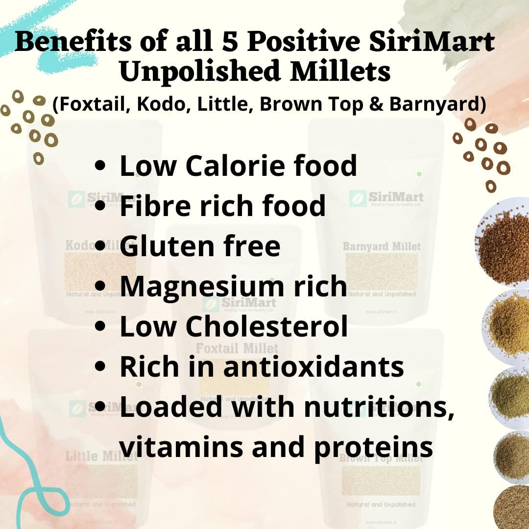 AJ ENTERPRISES SiriMart Siridhanya Millet Atta | 500gm Each | All 5 positive Millets