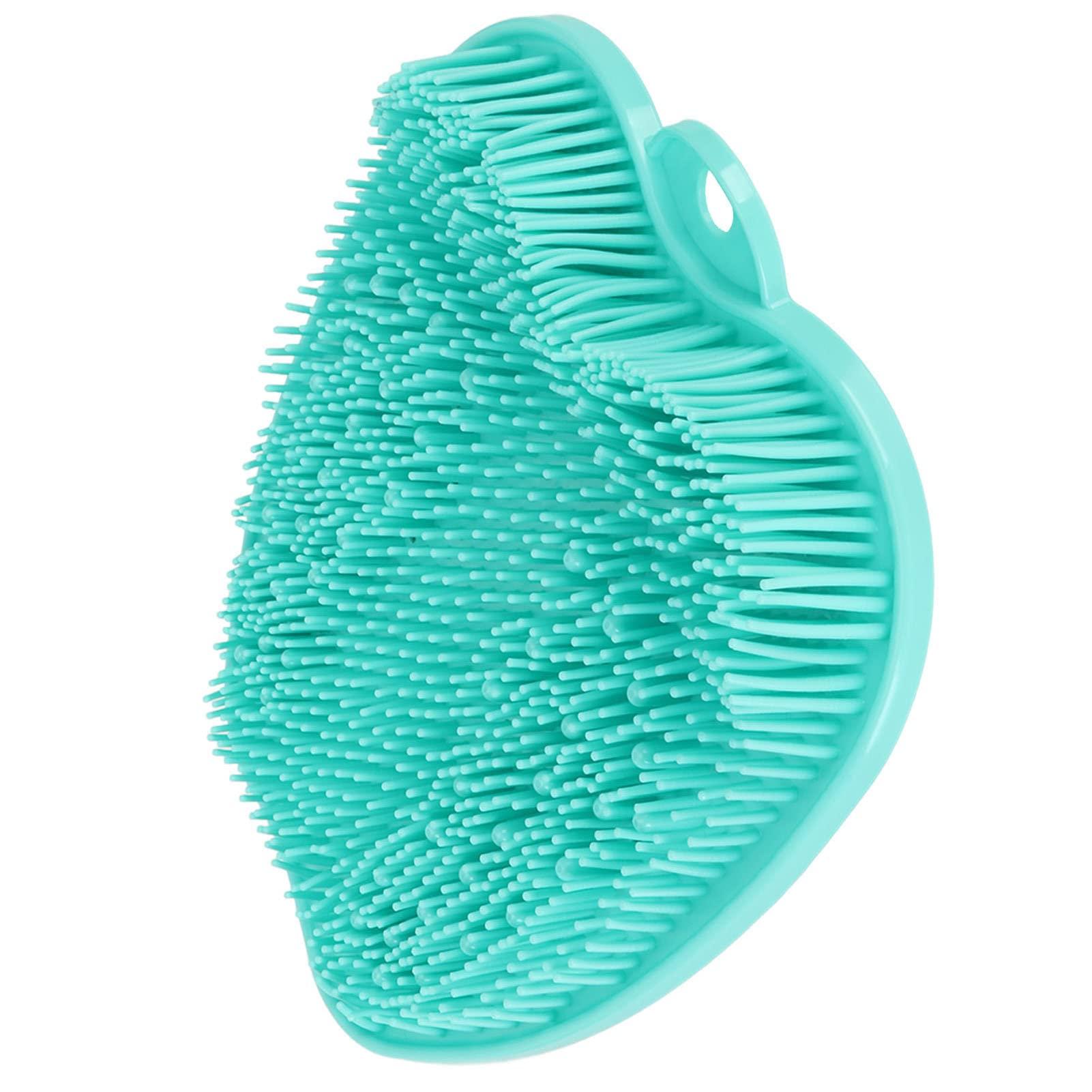 Kufoo Shower Foot Scrubber, Silicone Feet Cleaner Fruit Shape Anti Slip for Bathroom (Green)