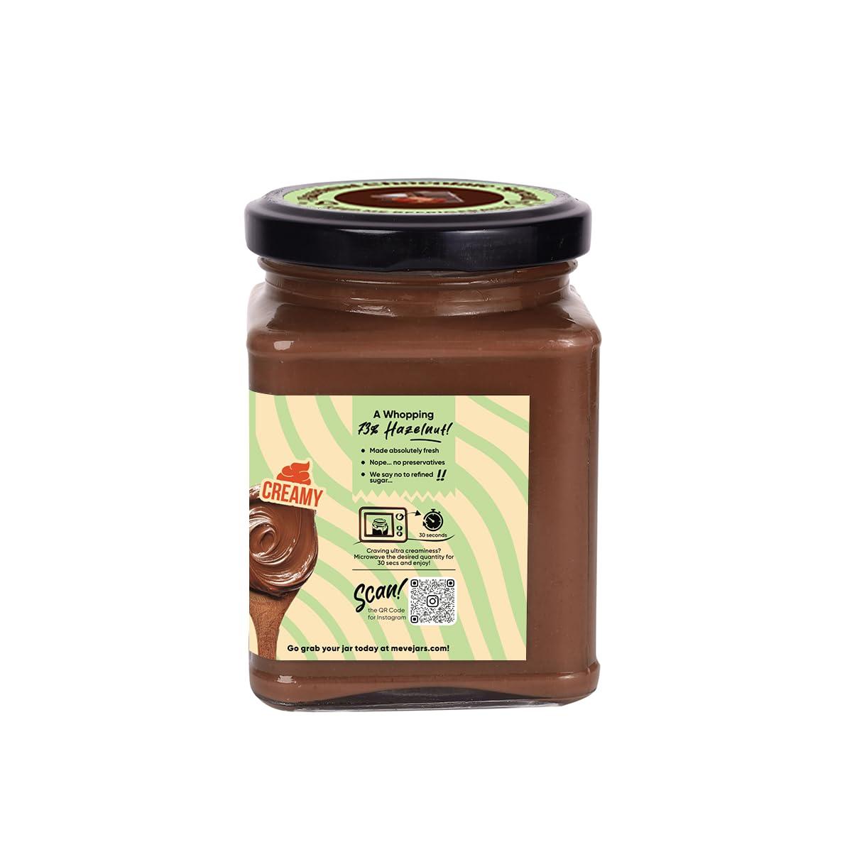 Meve Jars Meve Jars - Hazelnut Chocolate Spread | 230g | Vegan | No Preservatives | Gluten Free | High in Protein (Creamy)