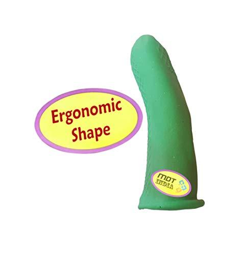 MDT India MDT India Reusable Rubber Latex Gripped Finger Caps Guard for Kitchen Cutting Vegetables (Red Green, Free Size) -Pack of 10