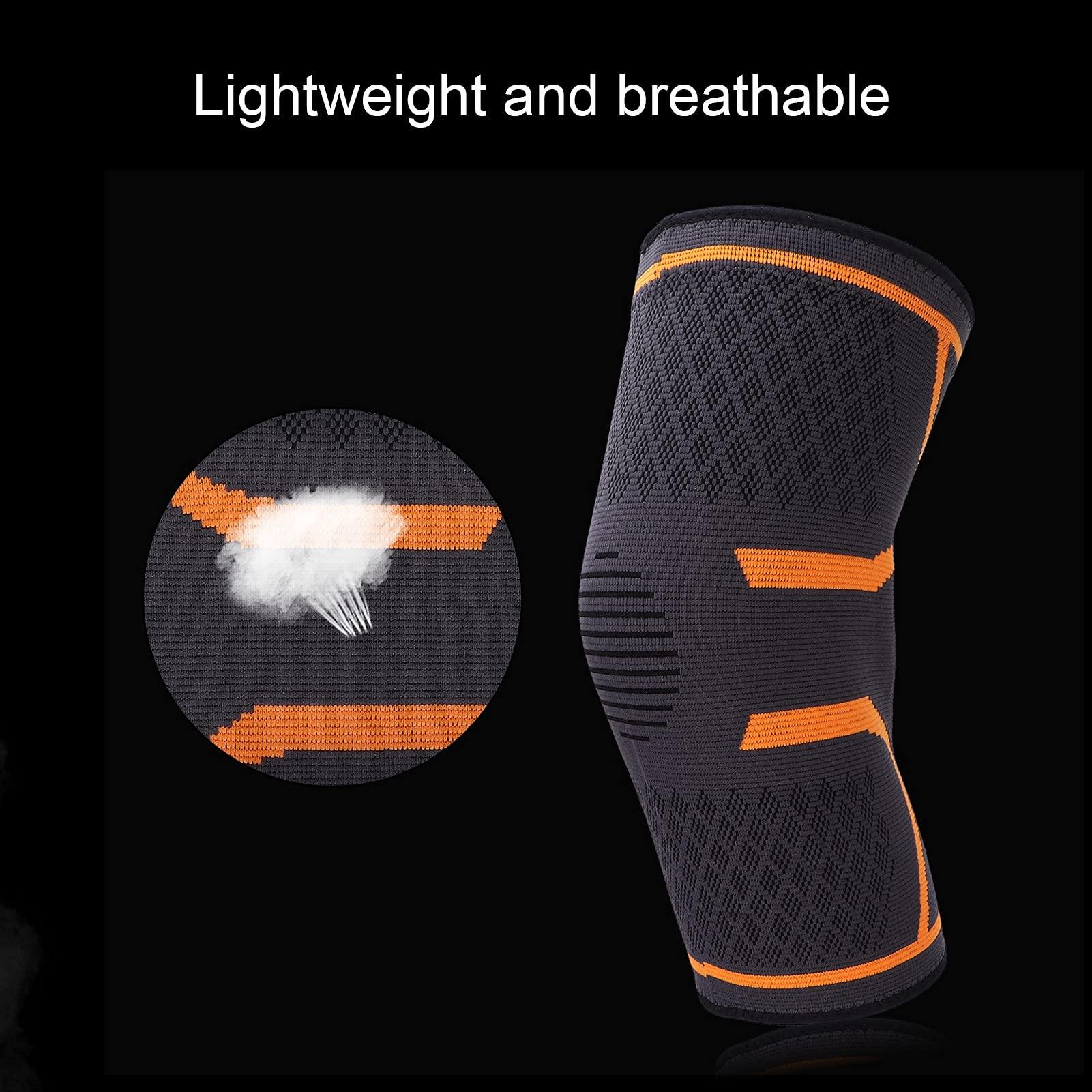 Shanrya Professional Knee Brace, Knee Wraps Patella Stabilizer Fit Tightly To Your Knees for Travel for Hiking for Sports for Horseback Riding(XL)