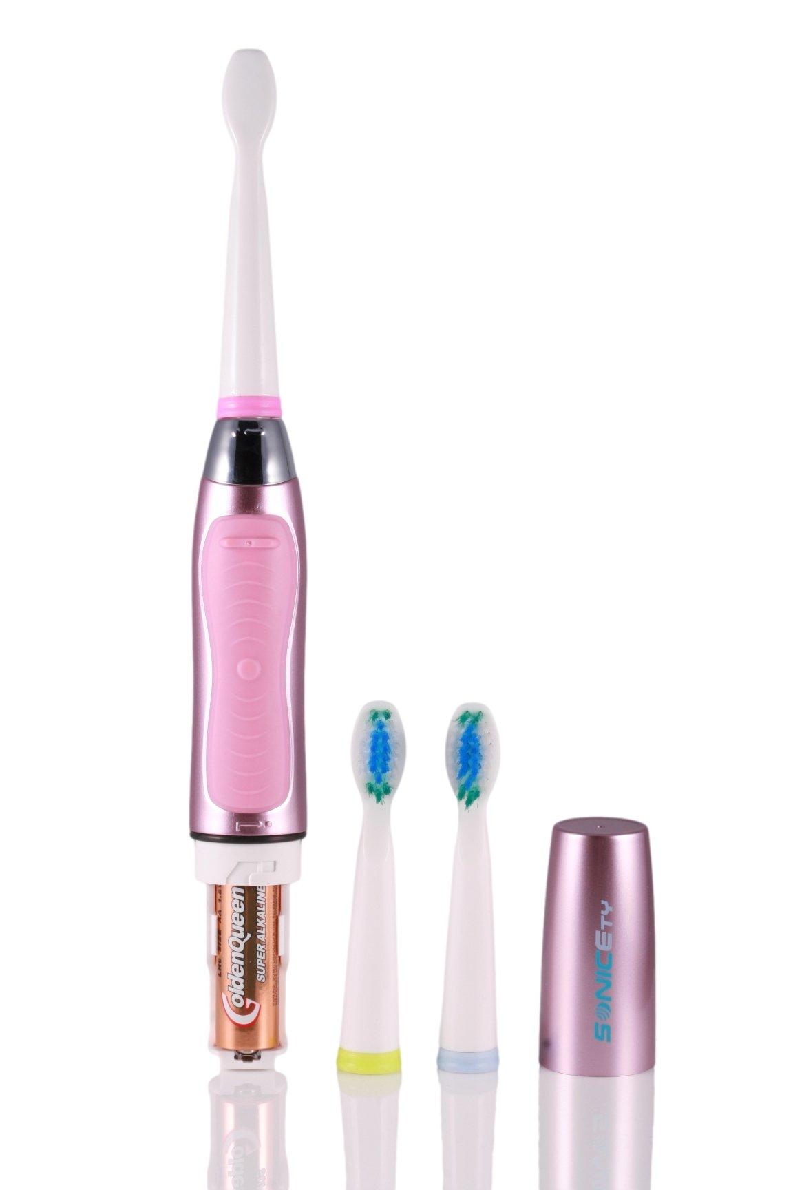 SONICETY Sonicety Electric Toothbrush HI-910 Dream Pink (Value Pack Includes 3 Brushheads)