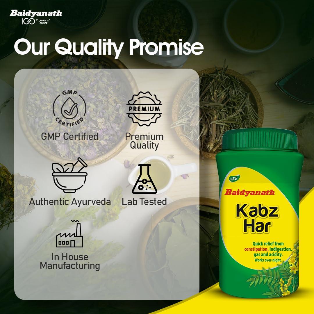 Baidyanath Baidyanath Kabz Har Ayurvedic Powder | Relieves Constipation, Gas, Indigestion & Acidity | Enriched with Sonth, Sounf, Ajwain, Choti Haritaki, Senna Leaf & 10+ Digestive Ingredients | Non-Habit Forming, No-Cramp Formula for a Healthy Digestive System