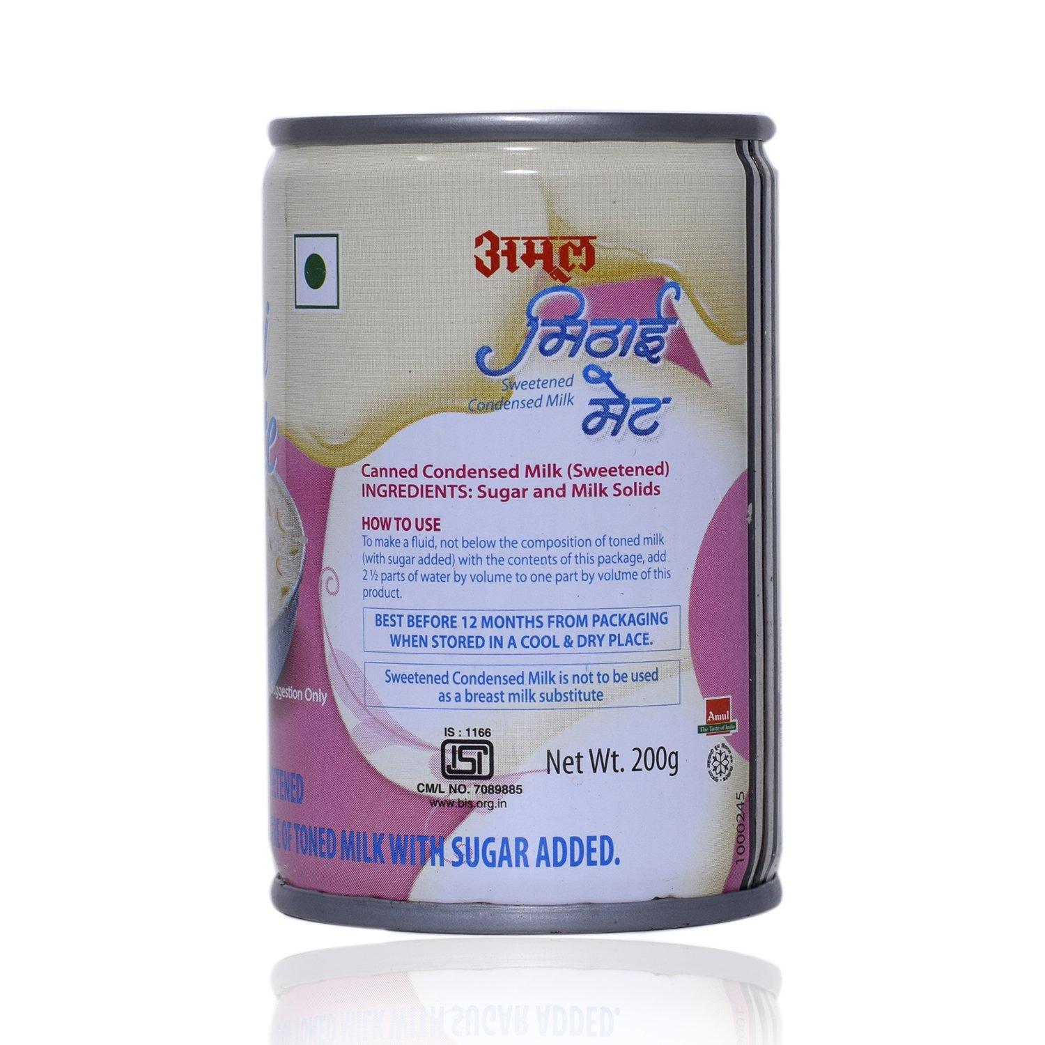 Amul Amul Mithai Mate - Sweetened Condensed Milk, 200G Tin, Powder