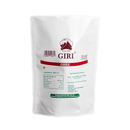 GIRI GIRI Brand Organic Desi Ghee Made with Curd Churned Bilona Method | Pure, Natural & Healthy - 250 ml ( Pouch )