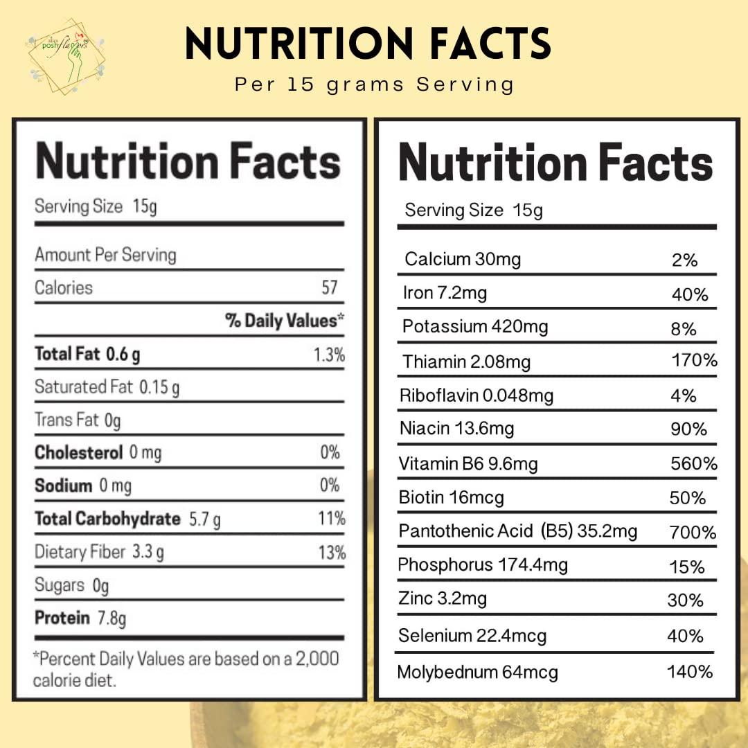 Alla\'s Posh Flavors Alla\'s Posh Flavors Non-Fortified Nutritional Yeast Flakes | Dairy-Free | Gluten-Free | Nutty, Savoury, Cheezy Nooch| Zero Sodium | Imported from Europe | Only Unfortified Nooch in India